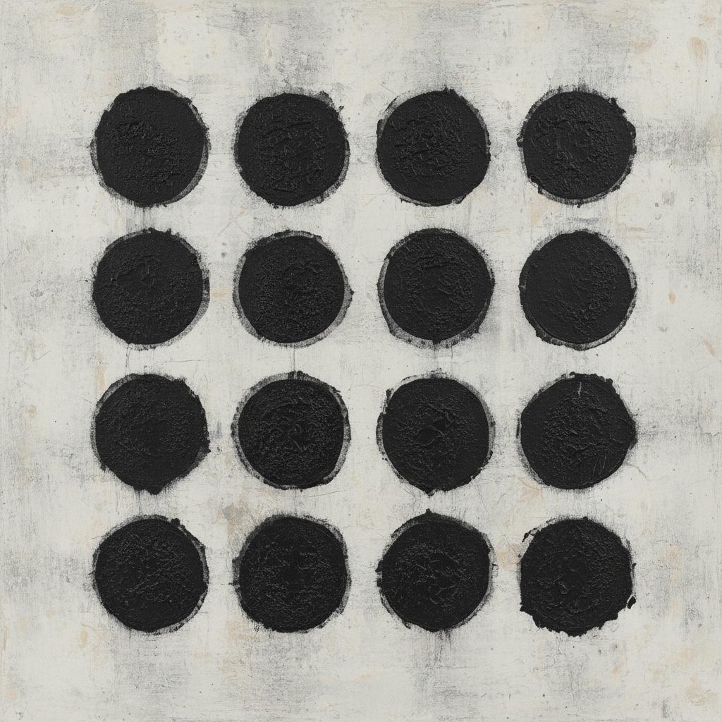 Monolithic Echoes In Charcoal: A Meditative Study Of Organic Rhythmic Symmetry — Laurent Vionnet