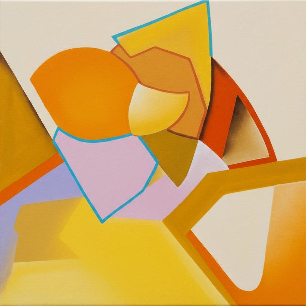 Ethereal Amber Radiance: A Singular Study Of Harmonic Geometric Convergence And Light — Jean-paul Blanchet