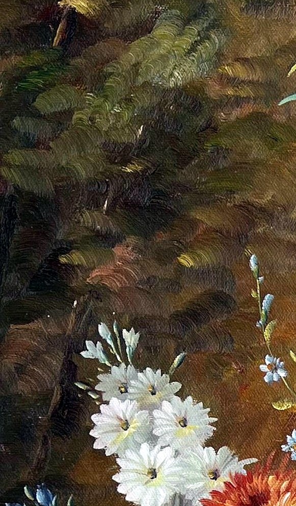 Baroque Floral Still Life with Roses and Peonies - detail