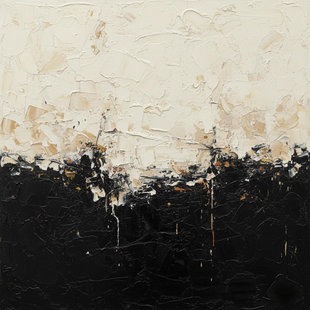 Fragmented Horizon: A Monumental Study Of Obsidian Shadows And Ivory Ether — David Moreau
