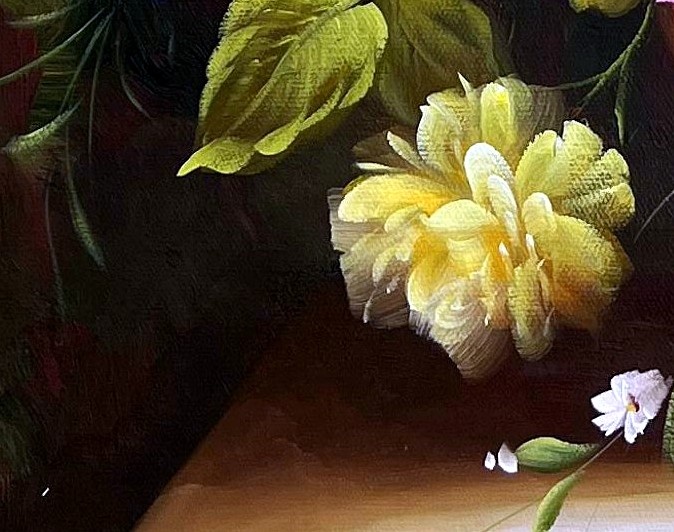 Baroque Floral Still Life with Peonies - detail