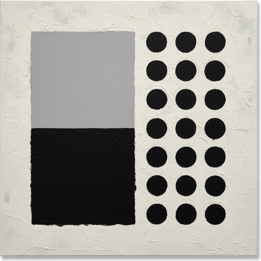 Monolithic Rhythms In Achromatic Relief: A Singular Study Of Geometric Equilibrium — Laurent Fabre