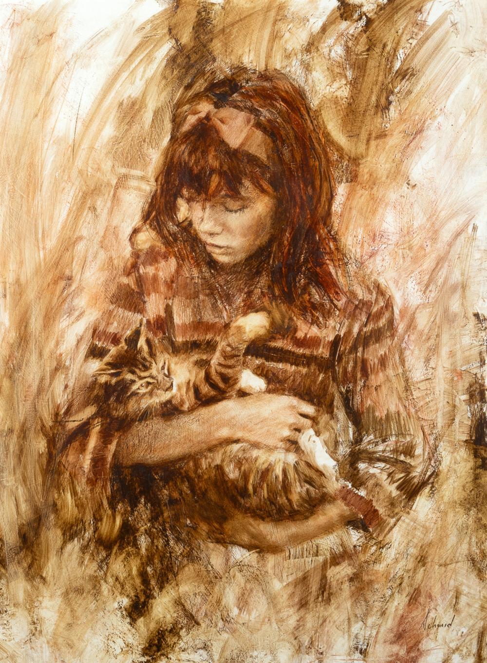 Robin And The Cat — Richard Schmid