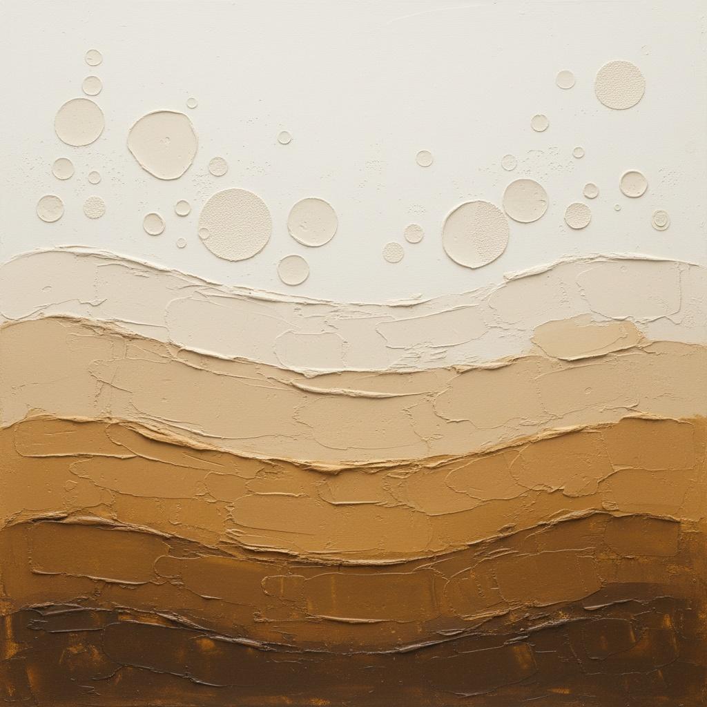 Ethereal Strata Of Ochre And Umber In A Monumental Sculptural Relief — Laurent Roche