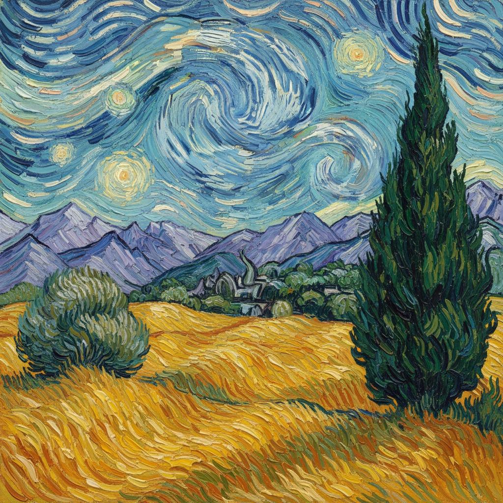 Celestial Resonance In Ochre And Azure: A Singular Vision — Marc Duvallier