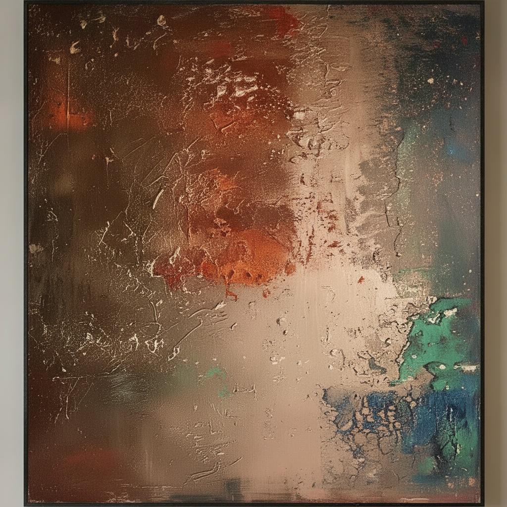 Burnt Sienna Earth Fractured By A Luminous Core — Christian Noiret