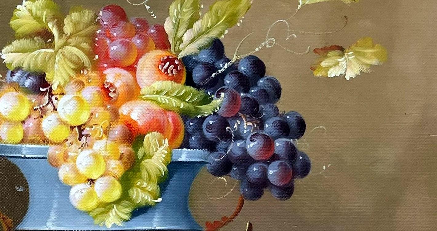 Baroque Fruit Still Life with Blue Bowl - detail