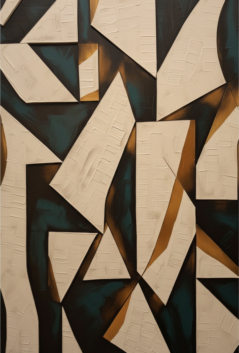 Fragmented Monolith: A Tesselated Study In Earthy Shadows And Structural Tension — Laurent Fabre