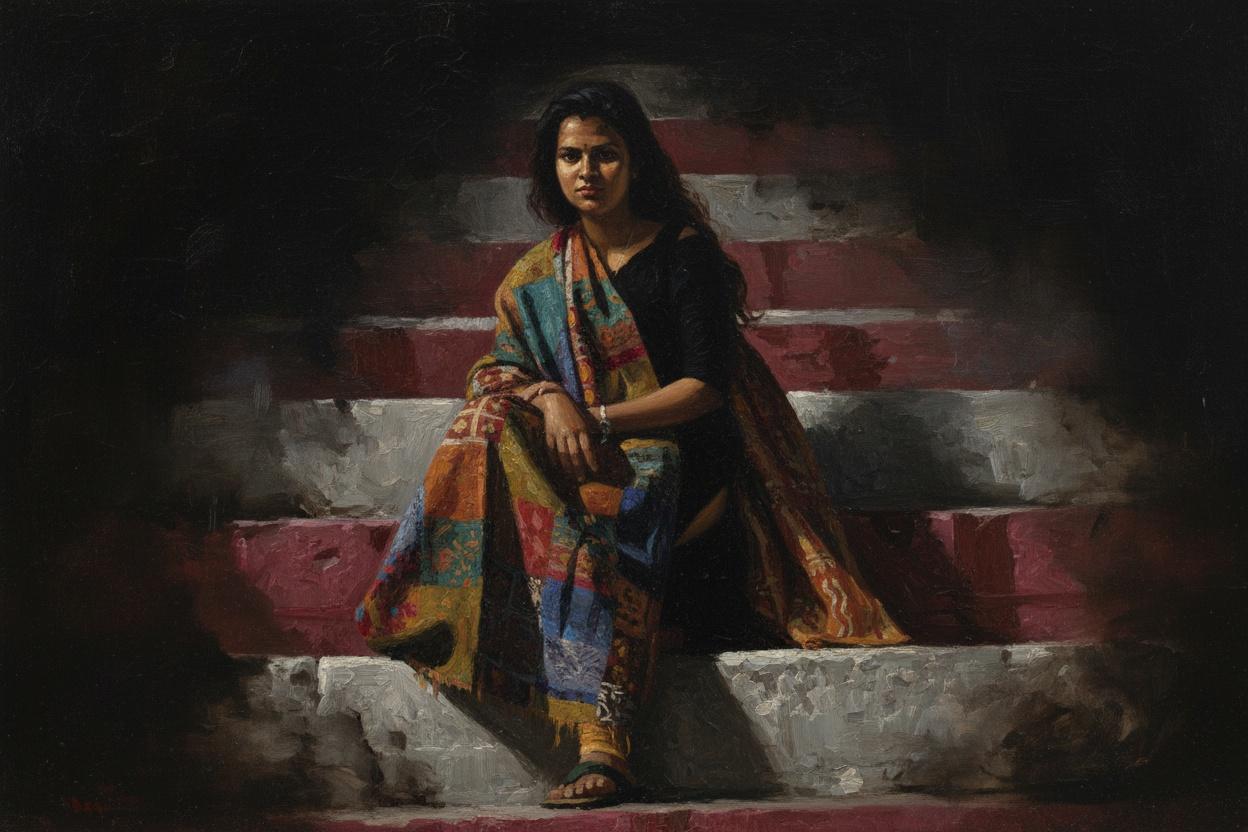 The Silent Vigil In Ochre And Shadow — Jacques Villedieu