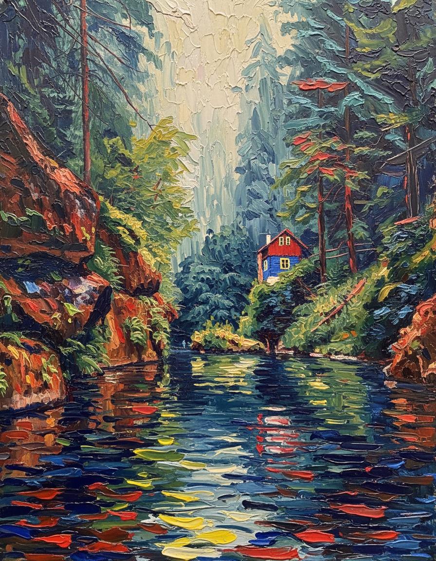 L'éclat De La Solitude: Azure River And The Ochre Canyon — Léa Masson