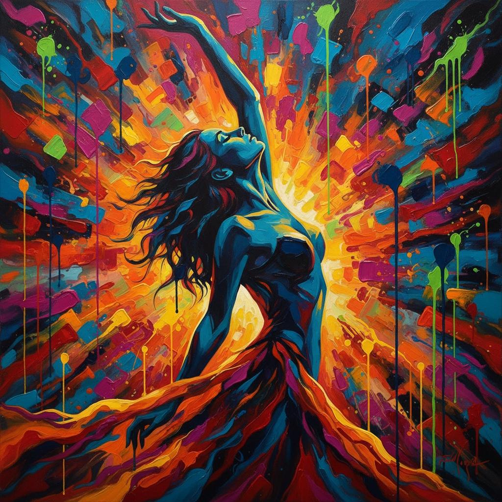 Ascension's Radiance: A Study In Saturated Form And Electric Release — Laurent Delcourt