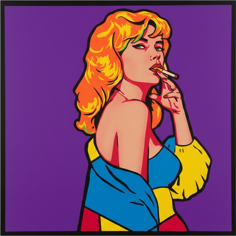 Sultry Shadows In Violet: A Monumental Study Of Golden Radiance And Grace — Caroline Pelletier