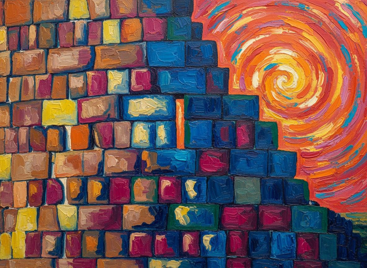 Tectonic Radiance: A Chromatic Convergence — Aurélie Lemoine