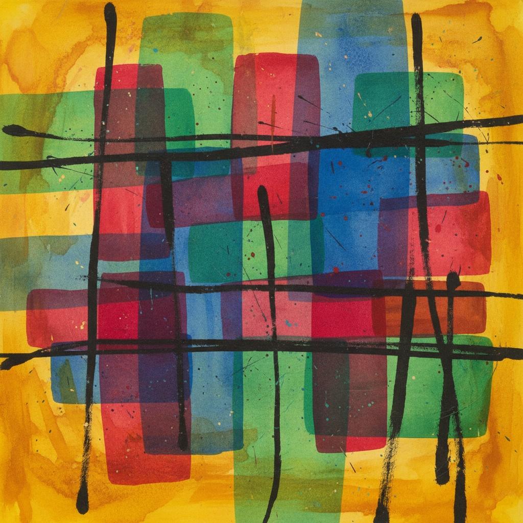 Luminous Grid Of Chromatic Echoes In A Structured Dance Of Spontaneous Light — Christian Noiret