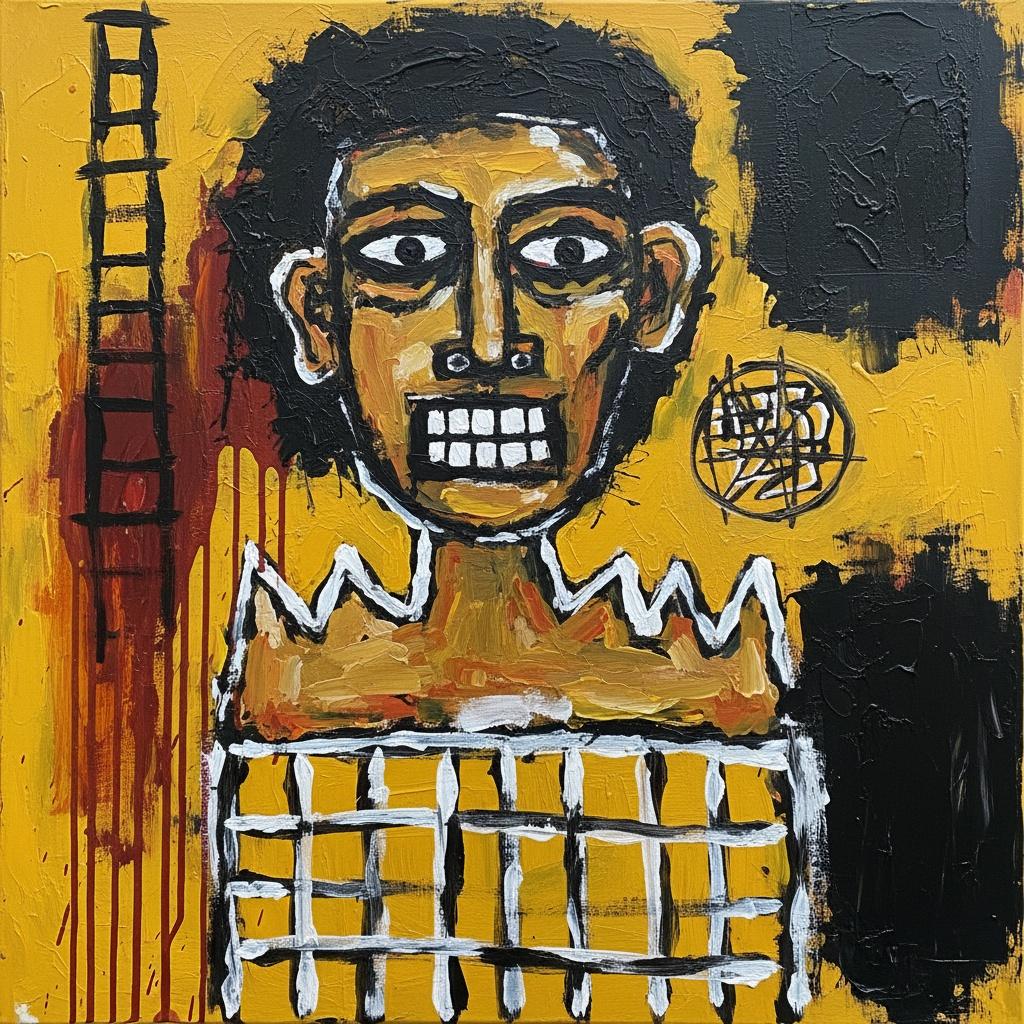 Fragmented Ochre Soul: A Singular Study In Visceral Texture And Primal Tension — Laurent Lefèvre