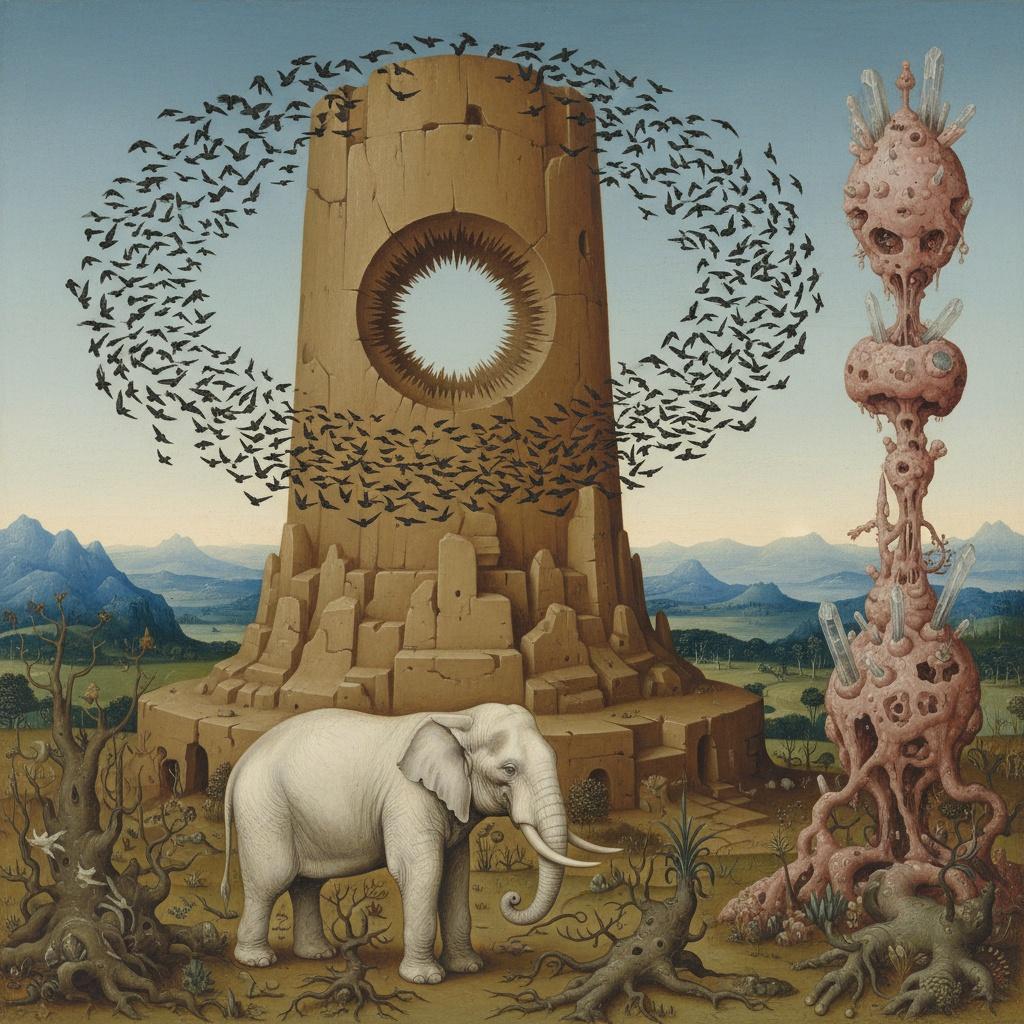 The Monolith Of Silent Orbits: A Singular Vision In Ochre And Ether — Marc Duvallier