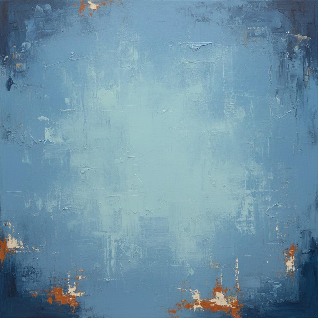 Ethereal Cerulean Descent: A Singular Study Of Luminous Blue And Burnt Ochre Shadows — Christian Noiret