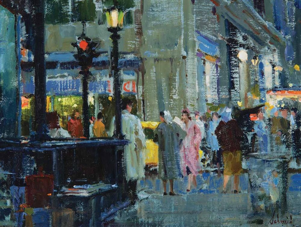 Nw Corner Of 8th & Broadway, Greenwich Village, Ny — Richard Schmid