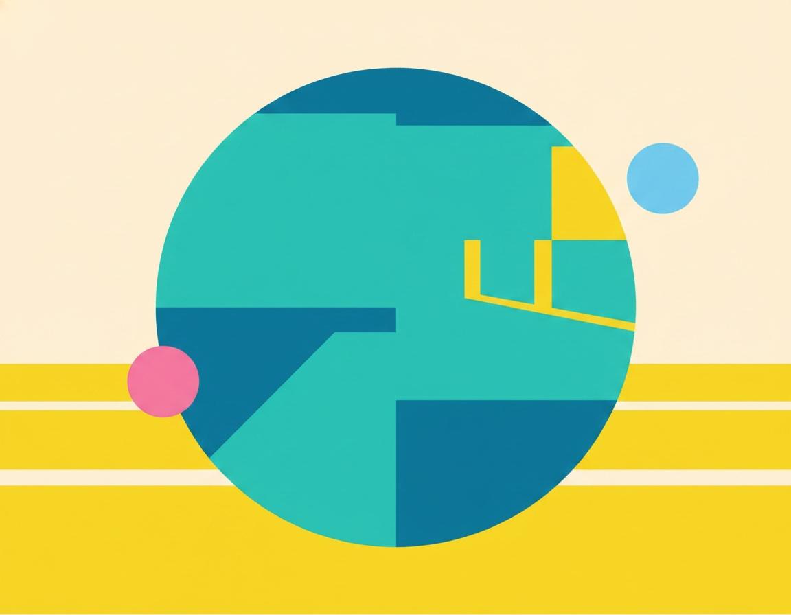 Equilibrium In Teal And Ochre: A Geometric Study — Olivier Renard