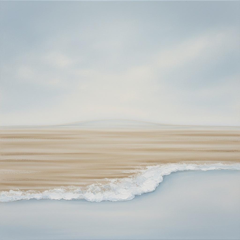 Ephemeral Tides Of Pale Light Across The Unfolding Horizon's Serene Canvas — Laurent Roche