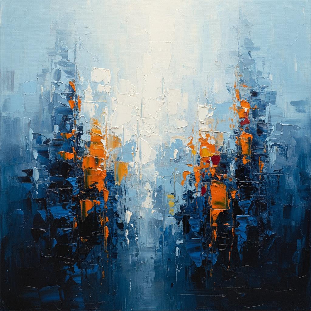 Ascension Of Midnight Shadows Through A Luminous Core Of Amber Light — Christian Noiret
