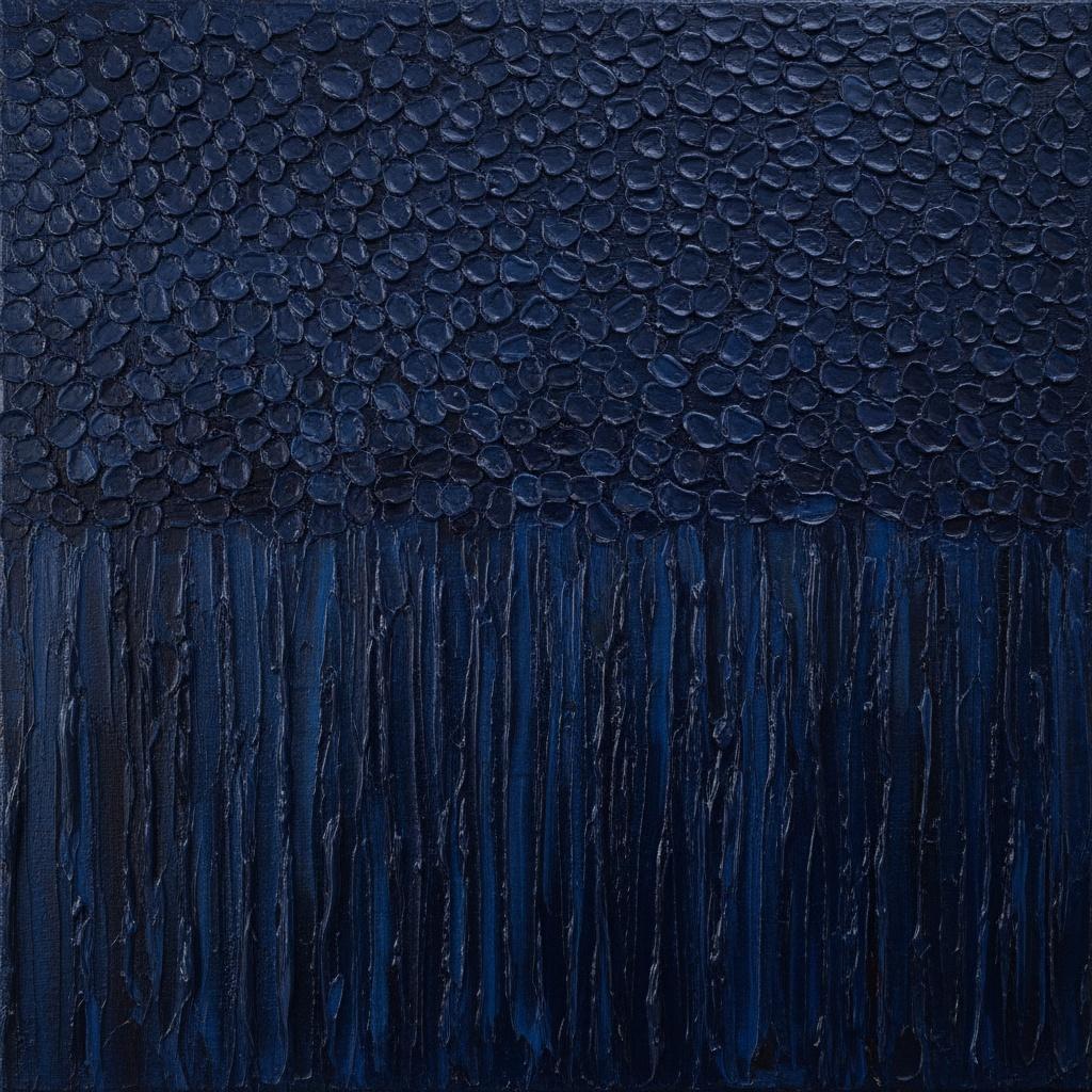 Midnight Stratum: A Sculptural Study Of Cellular Depths And Descending Indigo Shadows — David Moreau
