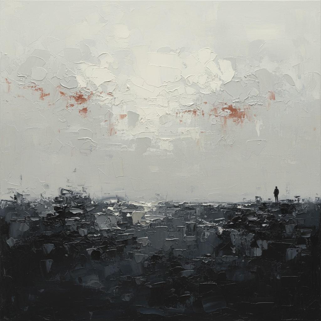 Solitude Amidst The Monolithic Shadows Of An Ethereal And Rust-stained Horizon — Laurent Roche
