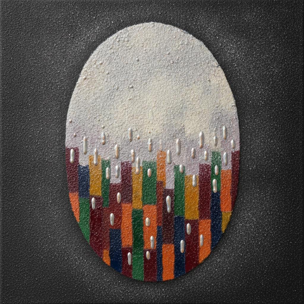 Staggered Earth Tones Within A Textured Oval Void — David Moreau