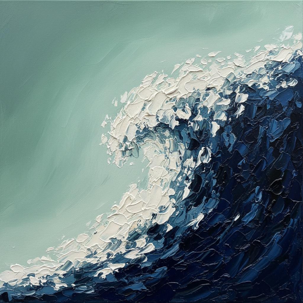 Midnight Surge: A Monumental Study Of Turbulent Tides And Sculptural White Foam — David Moreau