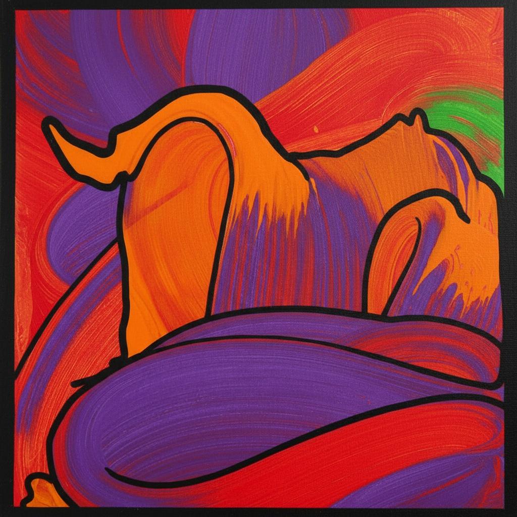 Rhythmic Vitality In Crimson And Violet: A Singular Study Of Fluid Motion — Caroline Pelletier