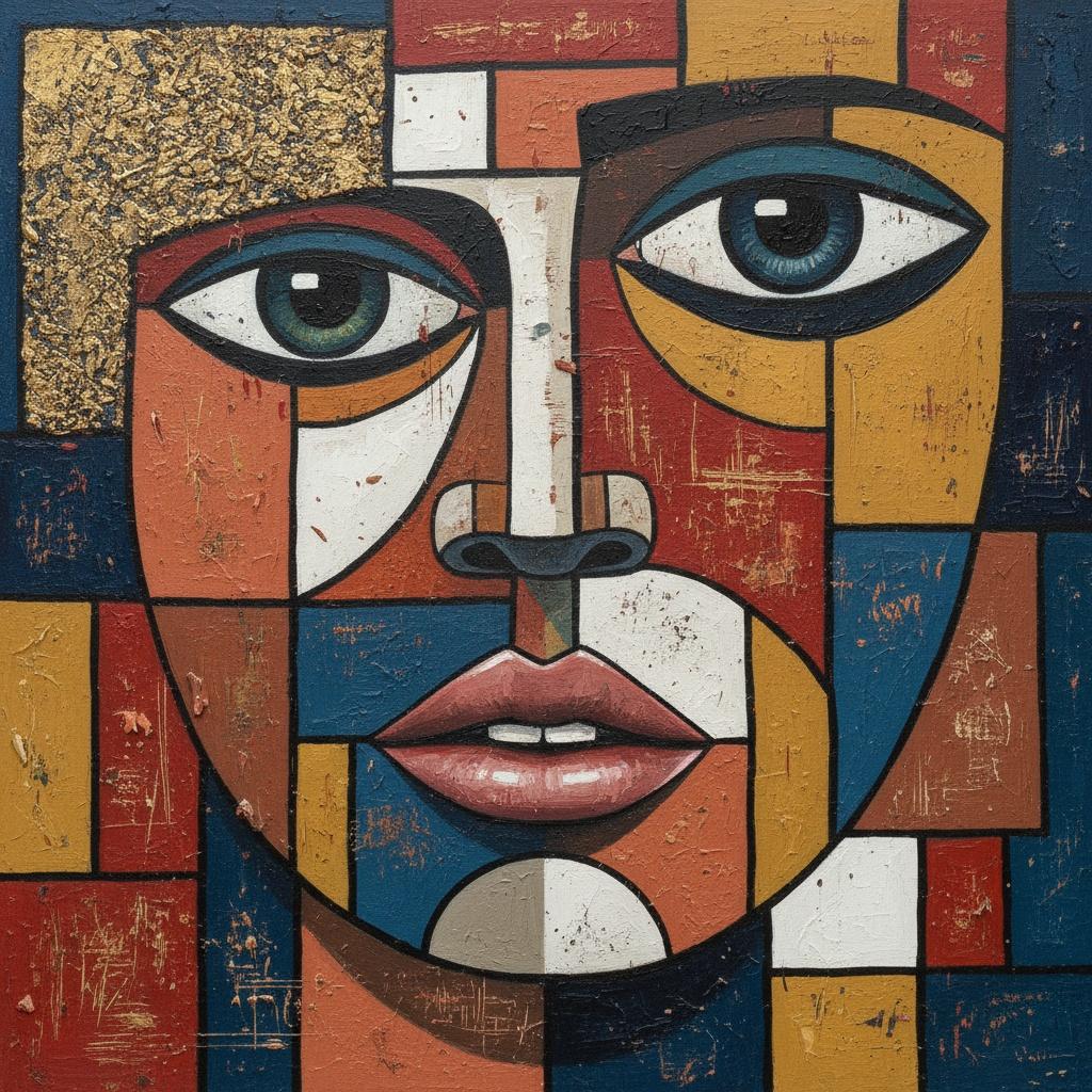 Fragmented Soul In Ochre: A Monumental Mosaic Of Earth And Gold — Christian Noiret