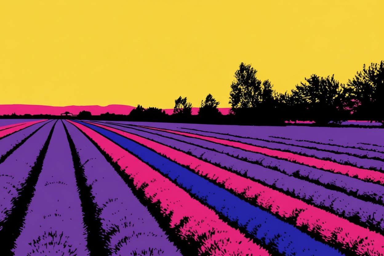 Chromatic Furrows: A Digital Dreamscape — Thibault Lemoine