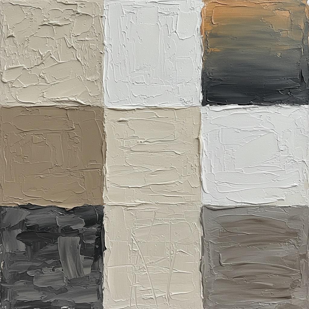 Monolithic Silence: A Sculptural Study In Earth Tones And Tactile Grid Geometry — David Moreau