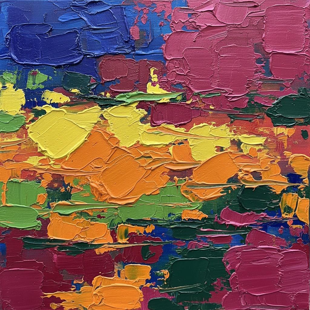 Chromatic Stratification In Motion: A Monumental Study Of Spontaneous Impasto Texture — Christian Noiret