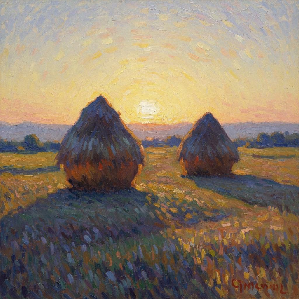 Twilight Resonance: Luminous Fields In Amber And Violet — Marc Duvallier