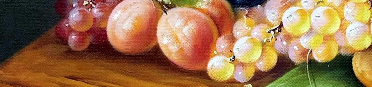 Baroque Fruit Still Life with Blue Bowl - detail