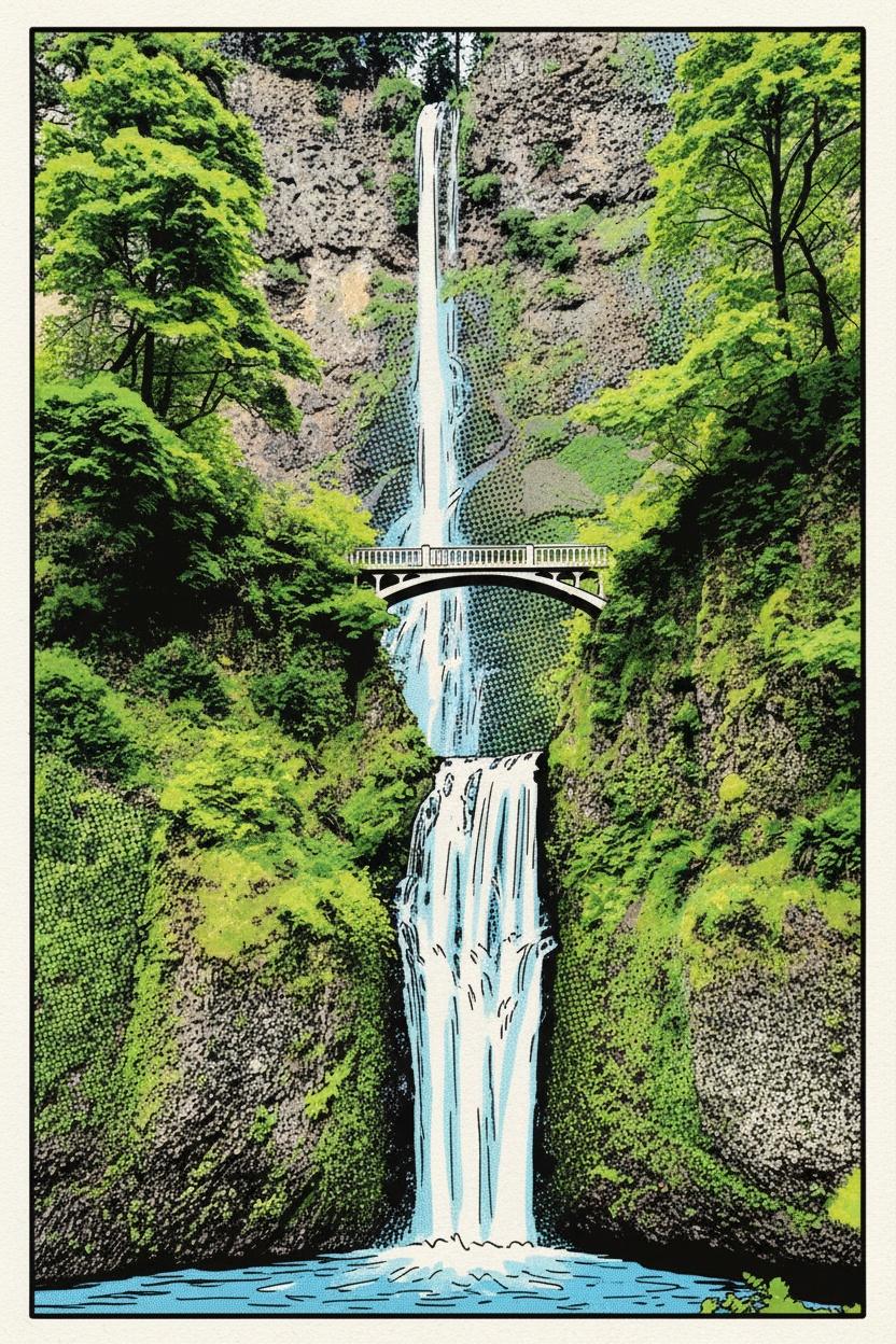 Cascading Connection: A Halftone Horizon — Isabelle Renard