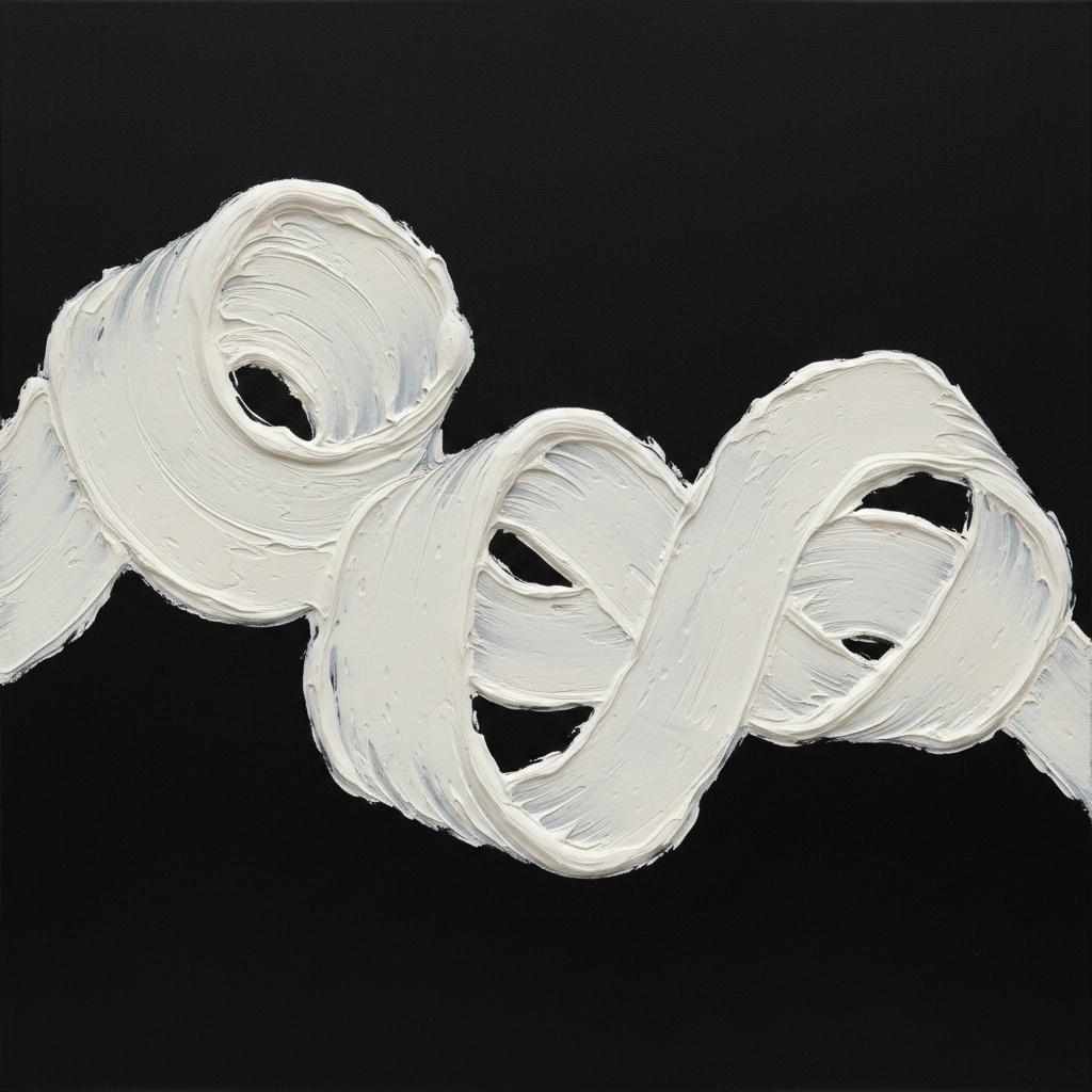 Ethereal Monolith: A Singular Sculptural Ribbon Of Light Amidst The Infinite Void — Laurent Fabre