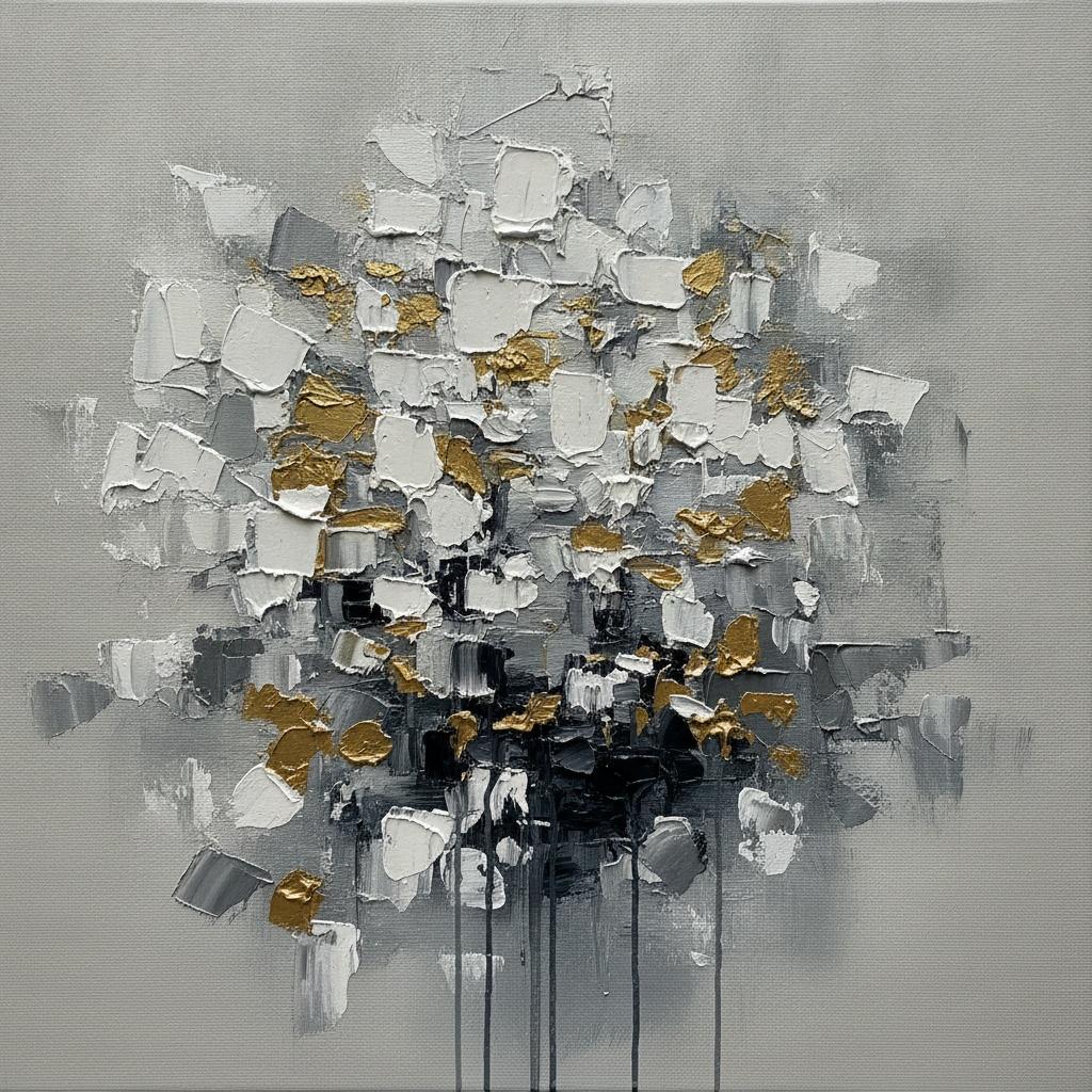 Fractured Charcoal Core With Gilded Metallic Accents — David Moreau
