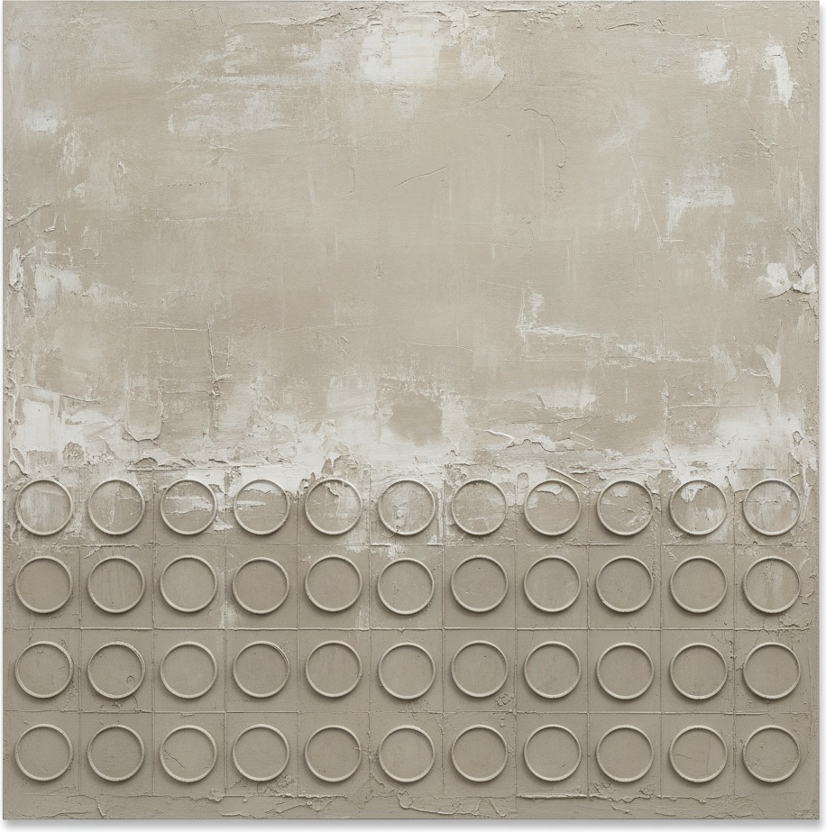 Monolithic Silence: An Abstract Study Of Weathered Alabaster And Geometric Relief — Laurent Roche