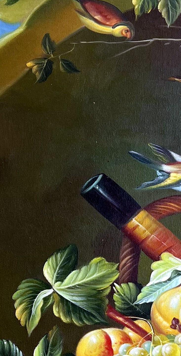 Classical Fruit Still Life with Birds - detail