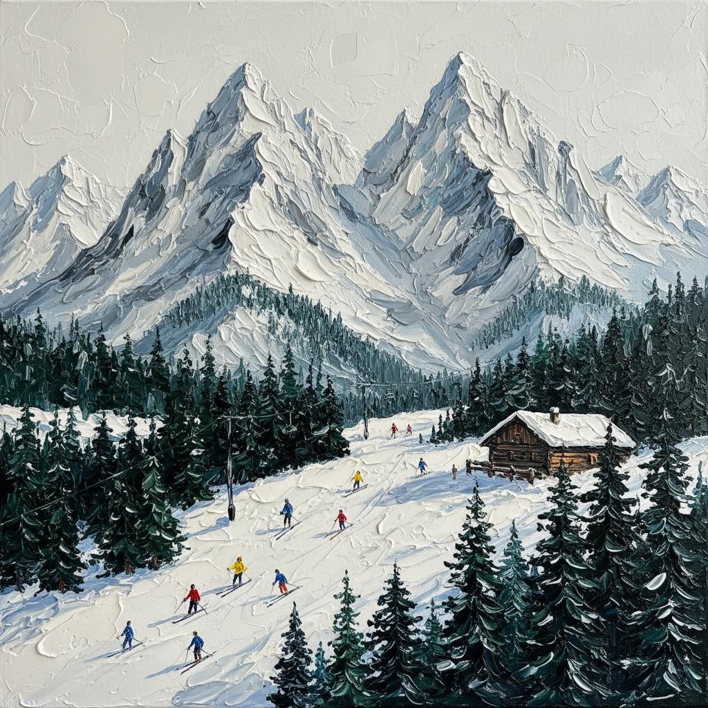 Monolithic Peaks In Silent White With Flecks Of Primordial Alpine Motion — David Moreau