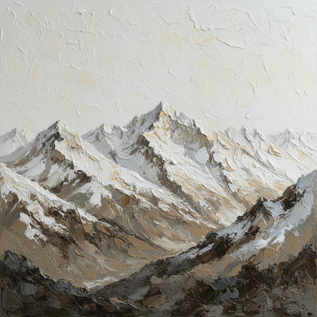 Monolithic Echoes Of A Silent Peak In Sculptural Monochrome Impasto — David Moreau