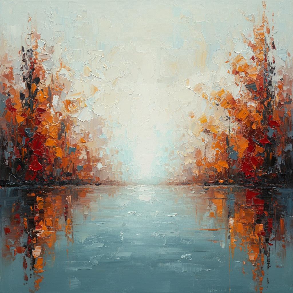 Ethereal Autumnal Horizon: A Singular Vision Of Symmetrical Light And Impasto Gold — Christian Noiret