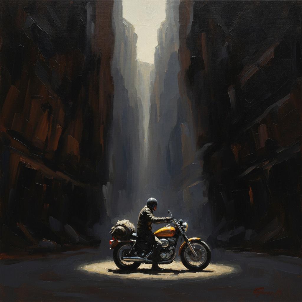 Solitary Radiance: The Canyon’s Descent — Adèle Hardy
