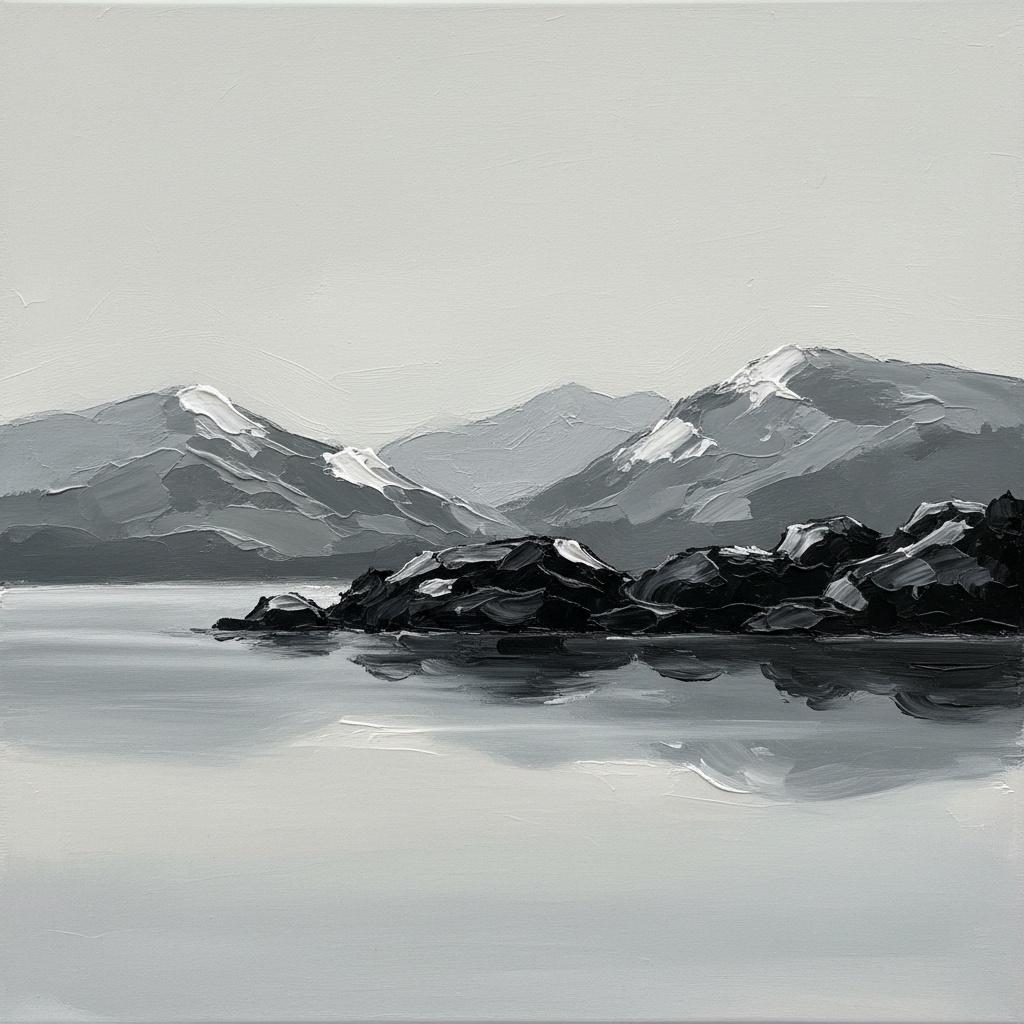 Monolithic Silence: A Sculptural Study Of Midnight Peaks And Reflective Shadows — Laurent Roche