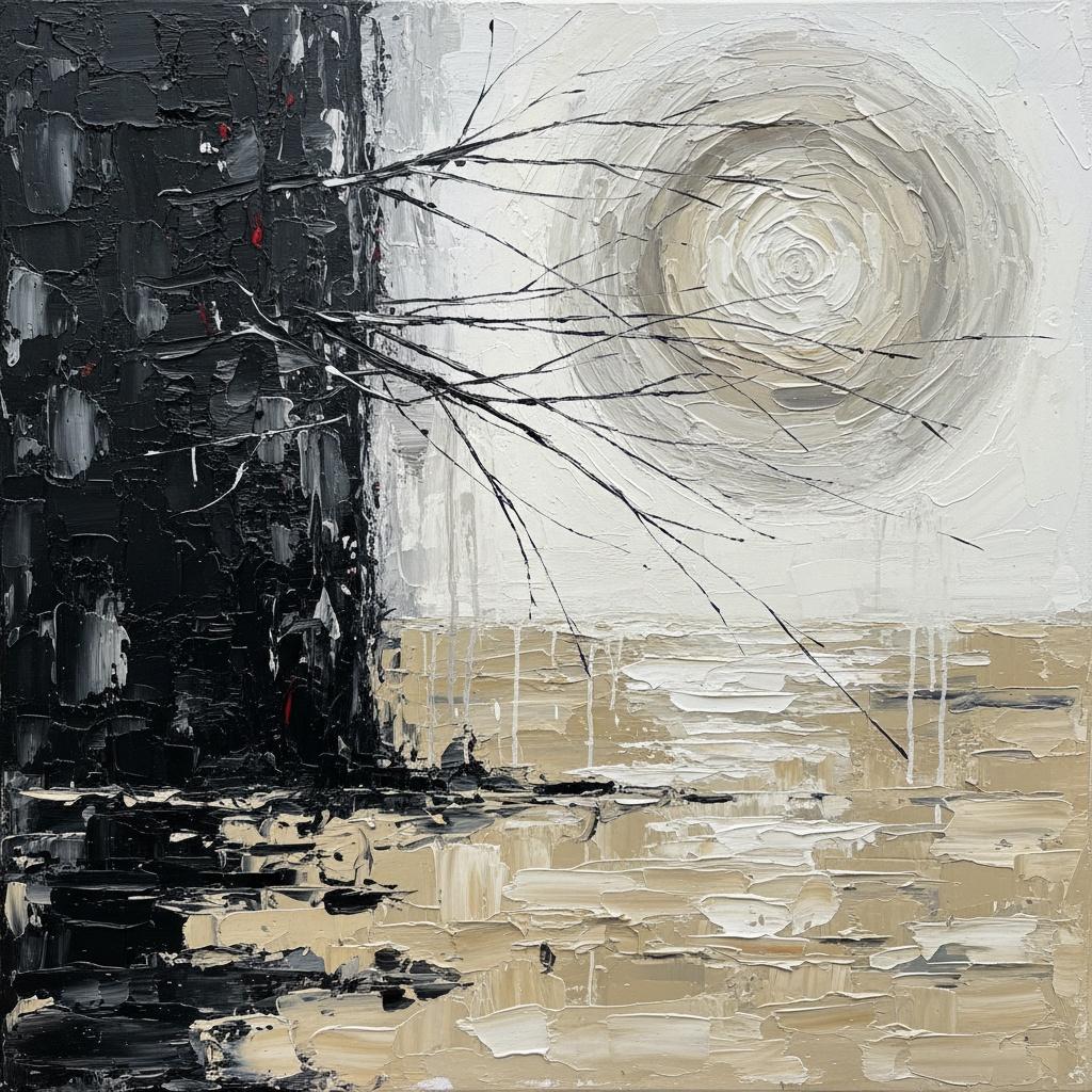 Monolithic Silence: A Sculptural Study Of Celestial Shadows And Textured Earth — Christian Noiret