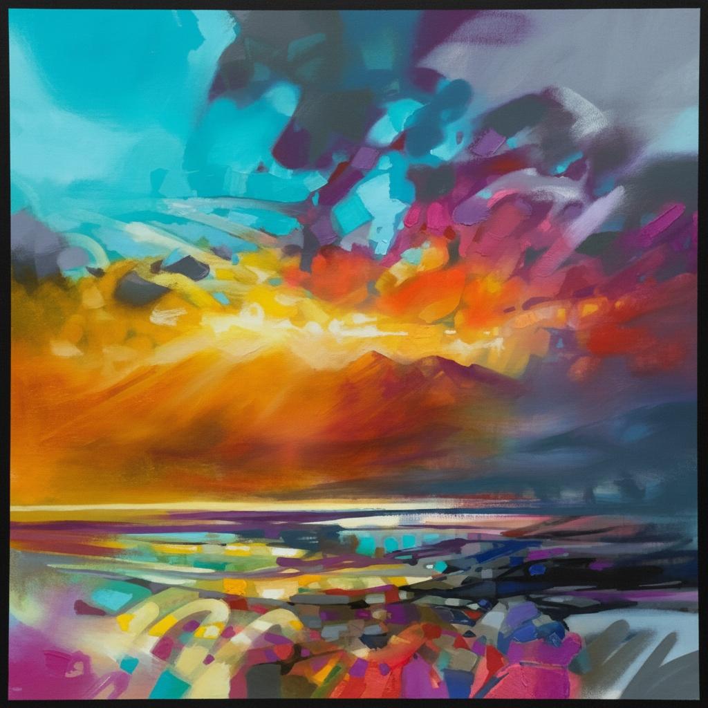 Celestial Radiance Amidst The Fragmented Echoes Of A Primordial Twilight Sky — Caroline Pelletier