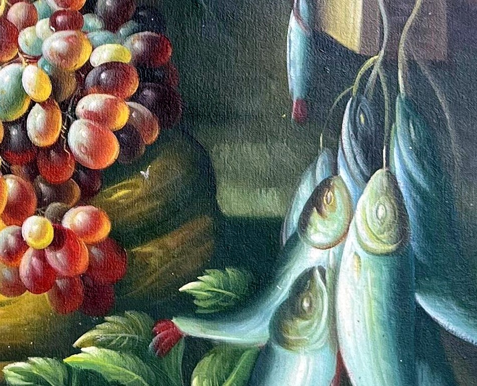 Classical Fruit Still Life with Birds - detail
