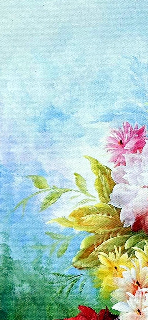 Romantic Floral Still Life with Roses and Peonies - detail